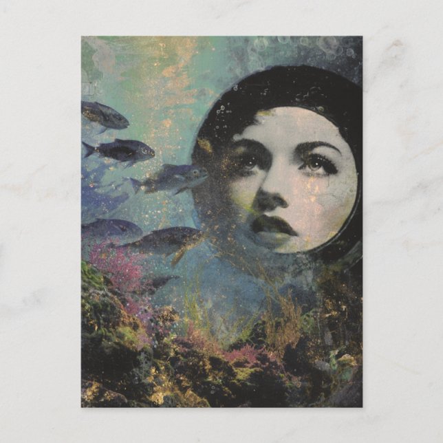 Postal Vista surrealista del mar (Anverso)