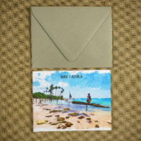 Vista tropical de la costa de Sri Lanka