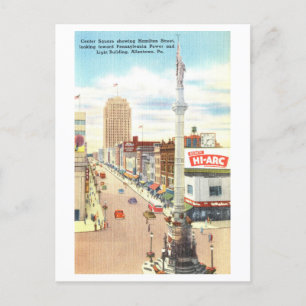Postal Vista Vintage de Allentown, Pennsylvania,