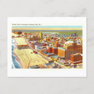 Postal Vista Vintage de Atlantic City, Nueva Jersey,