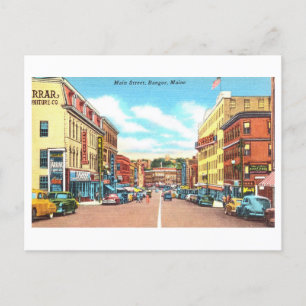 Postal Vista vintage de Bangor, Maine,