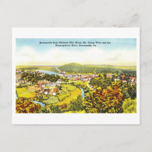 Postal Vista Vintage de Brownsville, Pennsylvania,