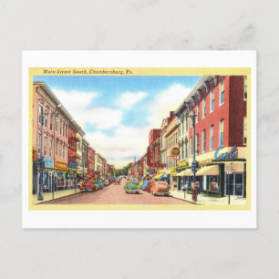 Postal Vista Vintage de Chambersburg, Pennsylvania,