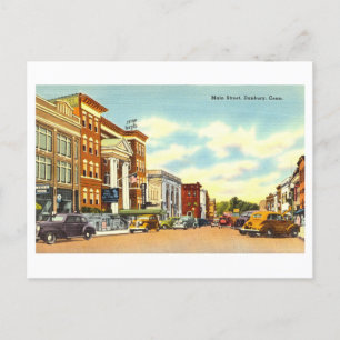 Postal Vista vintage de Danbury, Connecticut,