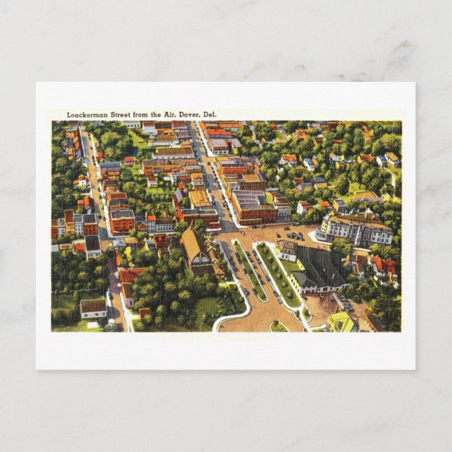 Postal Vista vintage de Dover, Delaware, (Anverso)