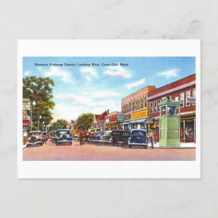 Postal Vista vintage de Hyannis, Cape Cod, Massachusetts,