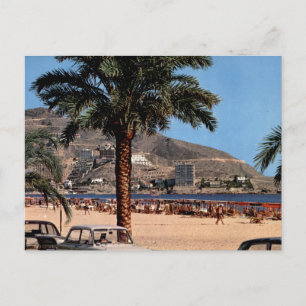 Postal Vista vintage de la playa de Levante de Benidorm