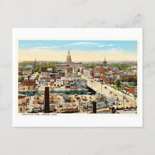 Postal Vista Vintage de Lansing, Michigan,