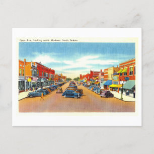 Postal Vista Vintage de Madison, Dakota del Sur,