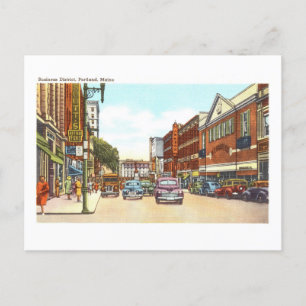 Postal Vista Vintage de Portland, Maine,