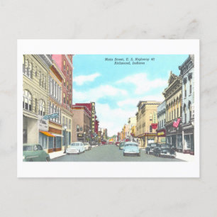 Postal Vista Vintage de Richmond, Indiana,