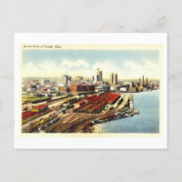 Vista vintage de Toledo, Ohio,