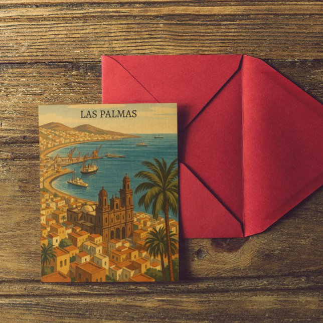 Postal Vista Vintage Las Palmas, Gran Canaria (Beautiful vintage las palmas gran canaria postcard)