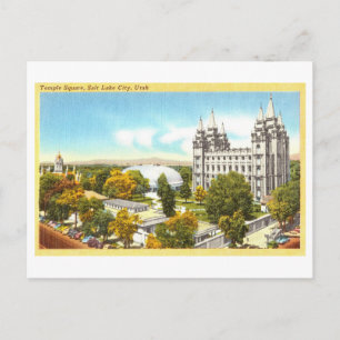 Postal Vista Vintage: Temple Square, Salt Lake City, Utah