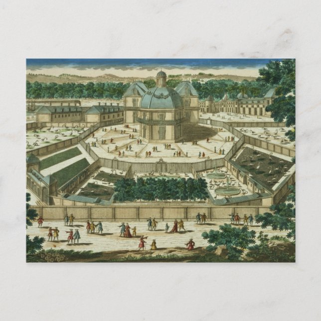 Postal Vista y perspectiva del Salón de la Menagerie (Anverso)
