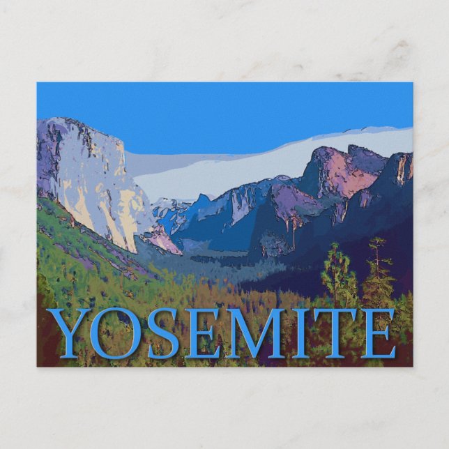 Postal Vista Yosemite con texto (Anverso)