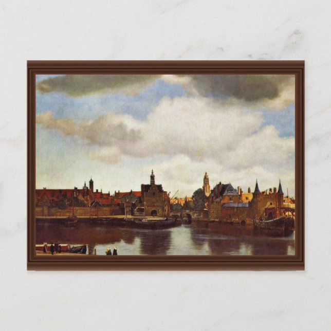 Postal Vistas A Delft, La De Johannes Vermeer (Mejor Qual (Anverso)