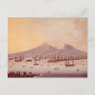 Postal Vistas a la bahía de Nápoles, 1798
