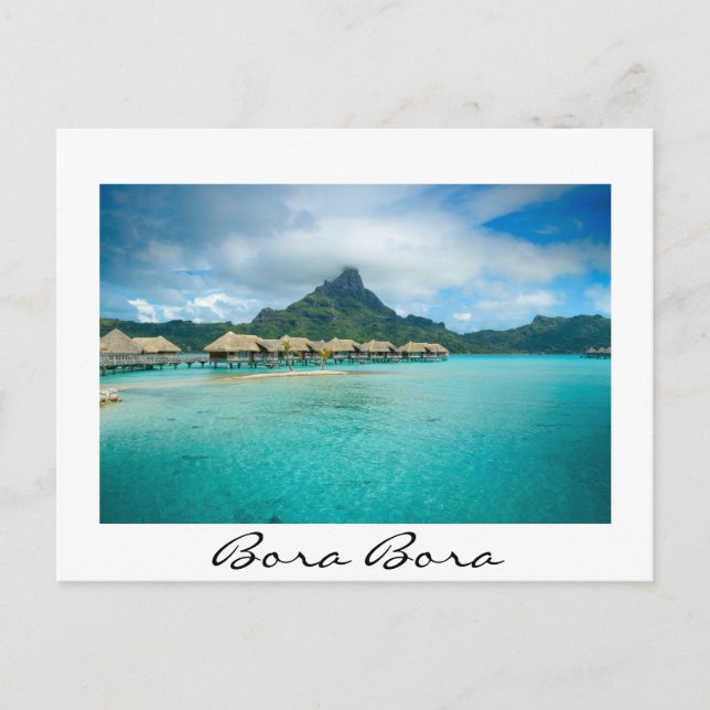Postal Vistas a la isla de Bora Bora (Anverso)