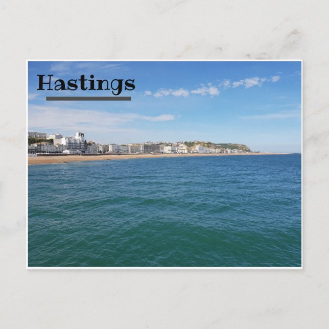 Postal Vistas a la playa de Hastings (Anverso)