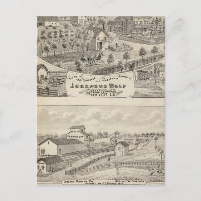 Postal Vistas a la residencia Josephus Wolf (Anverso)