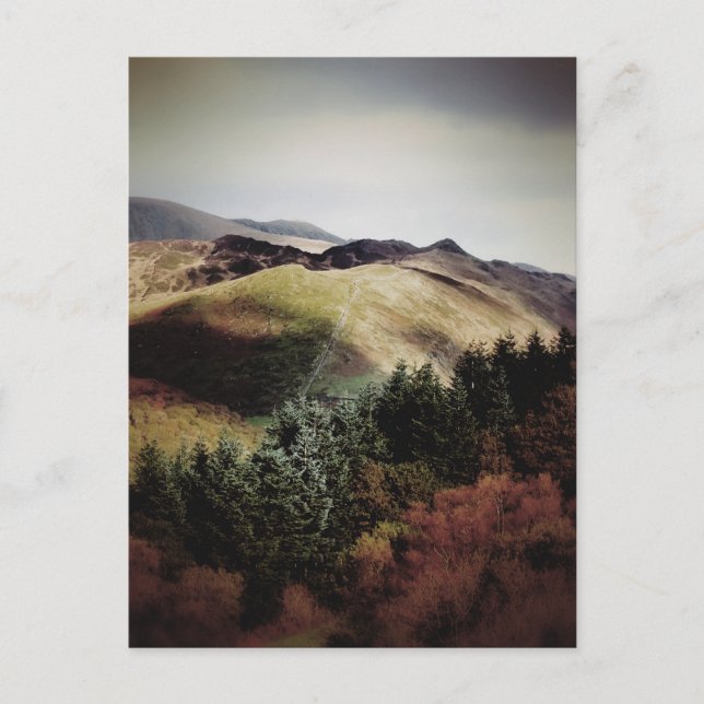 POSTAL VISTAS A LAS MONTAÑAS DE GALES (Anverso)