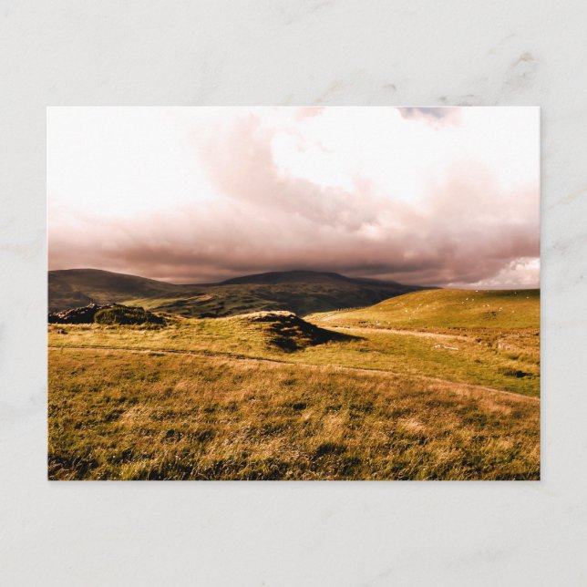 POSTAL VISTAS A LAS MONTAÑAS, GALES (Anverso)