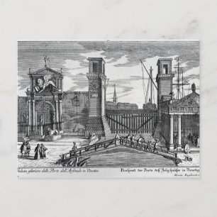 Postal Vistas a las puertas de la entrada del Arsenal