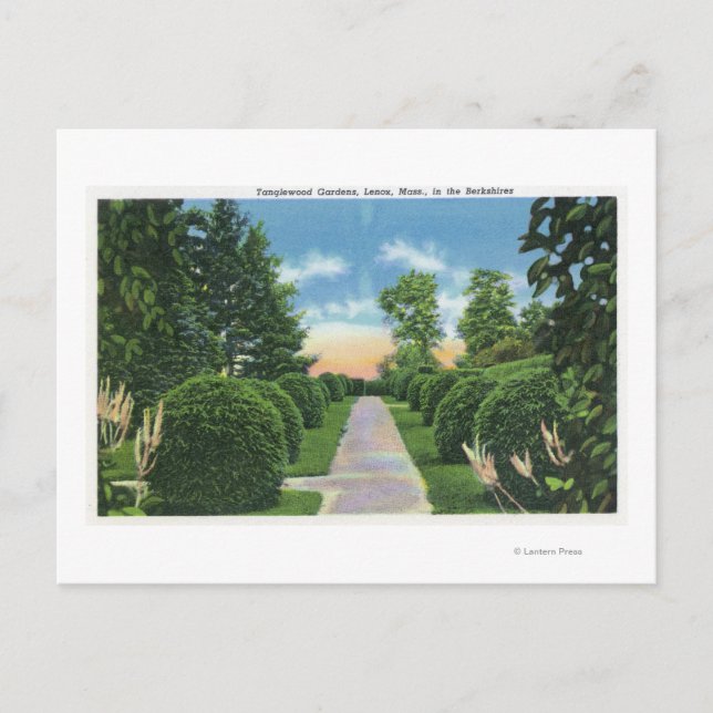 Postal Vistas a los jardines de Tanglewood # 2 (Anverso)