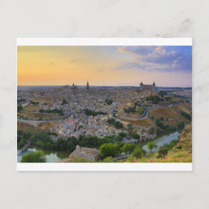 Postal Vistas al atardecer de Toledo España