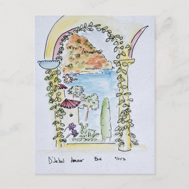 Postal Vistas al Mediterráneo | Eze, Francia (Anverso)