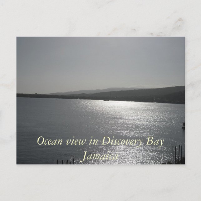 Postal Vistas al océano en Discovery Bay Jamaica (Anverso)