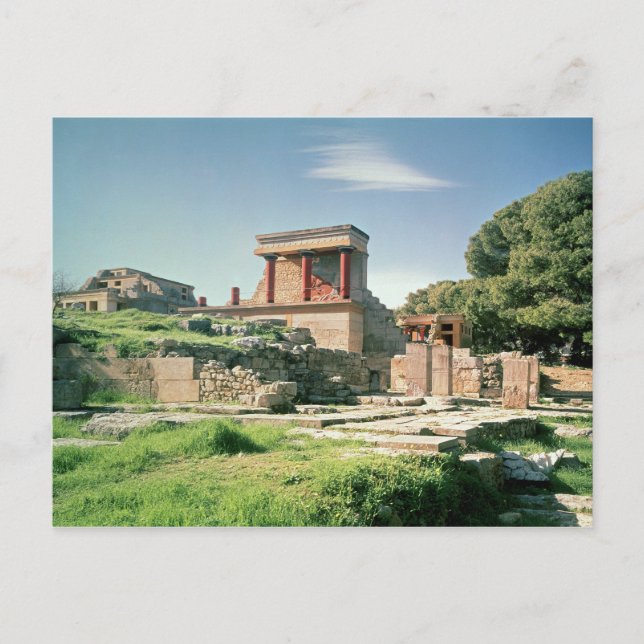 Postal Vistas al Palacio de Knossos (Anverso)