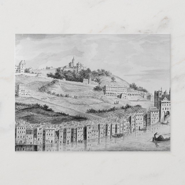 Postal Vistas al puerto de la ciudad de Lyon (Anverso)