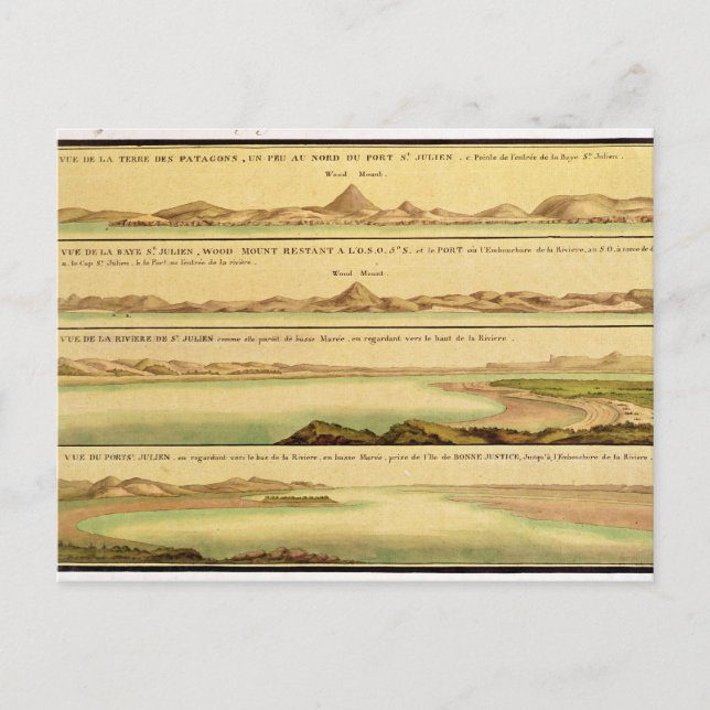 Postal Vistas al puerto de San Julián, Patagonia (Anverso)