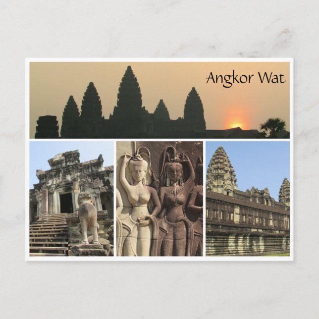 Postal vistas de angkor wat (Anverso)