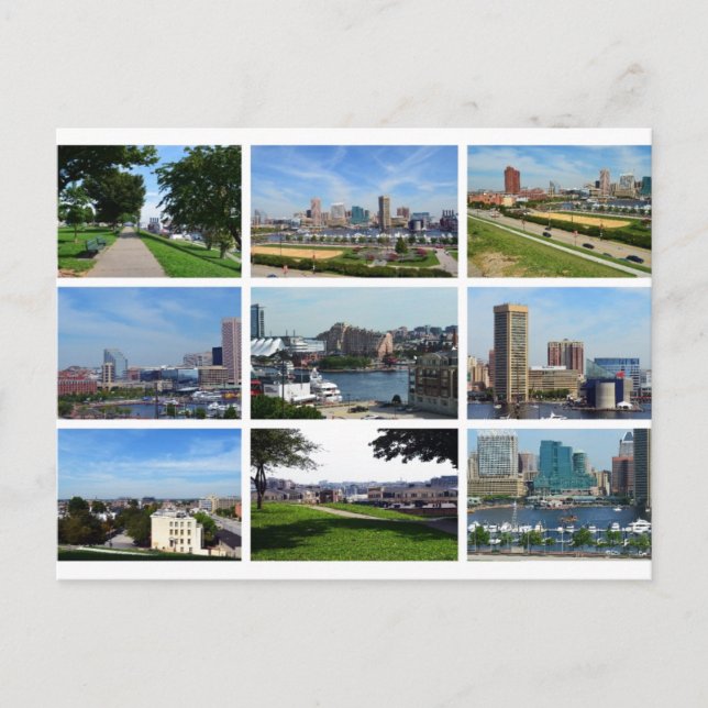 Postal Vistas de Baltimore (Anverso)