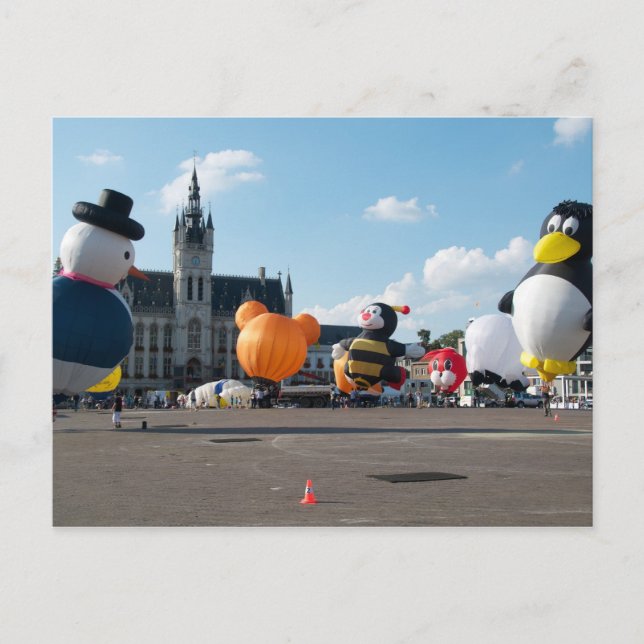 Postal Vistas de fiesta de balón (Anverso)