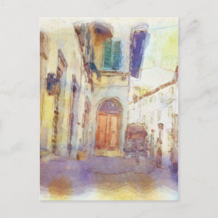 Postal Vistas de Florencia hechas en acuarela artística