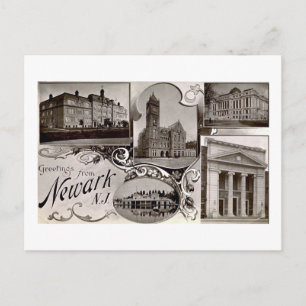Postal Vistas de Newark, New Jersey 1907 Vintage