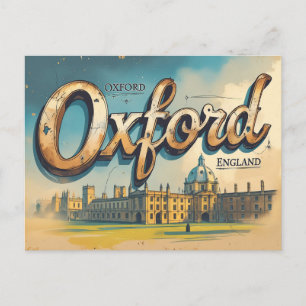 Postal Vistas de Oxford sin tiempo