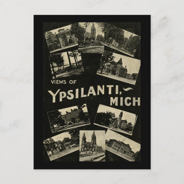 Postal Vistas de Ypsilanti Michigan - Vintage (Anverso)