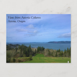 Postal Vistas desde la columna de Astoria, Oregón