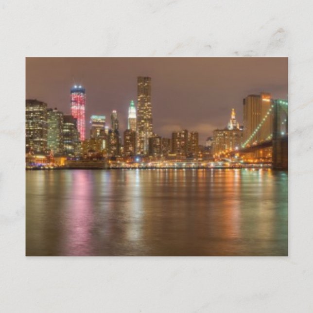 Postal Vistas panorámicas a la ciudad de Nueva York (Anverso)