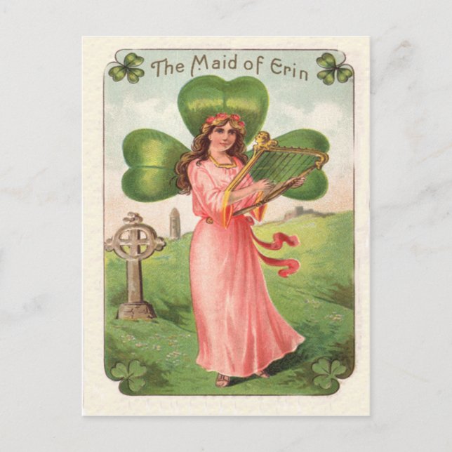Postal Viticulenta empleada doméstica de Erin St Patrick' (Anverso)