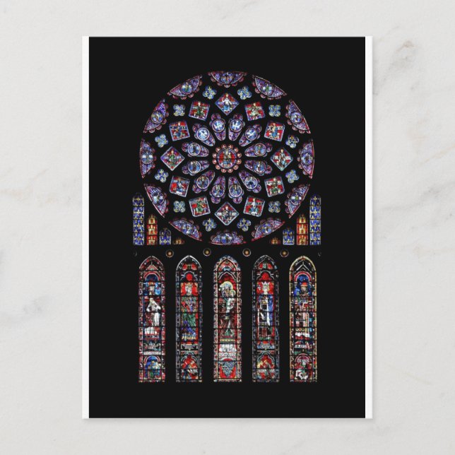 POSTAL VITRAL DE CHARTRES VI (Anverso)