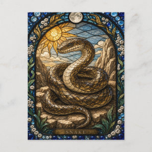 Postal Vitraux de Disco Solar Serpiente