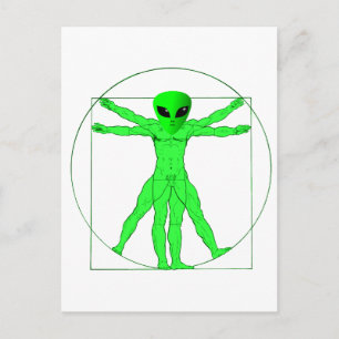 Postal Vitruvian Alien