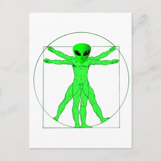 Postal Vitruvian Alien