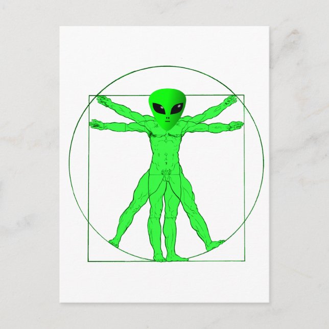 Postal Vitruvian Alien (Anverso)